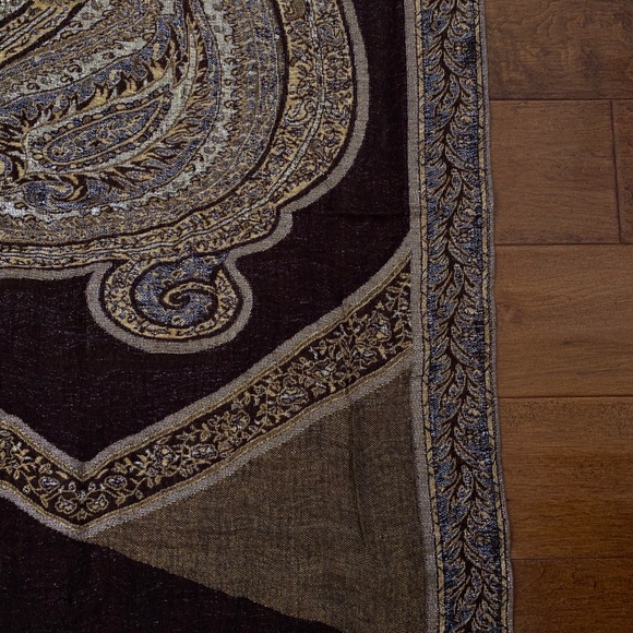 Gold/Brown Large Scarf - Picture 4 of 7